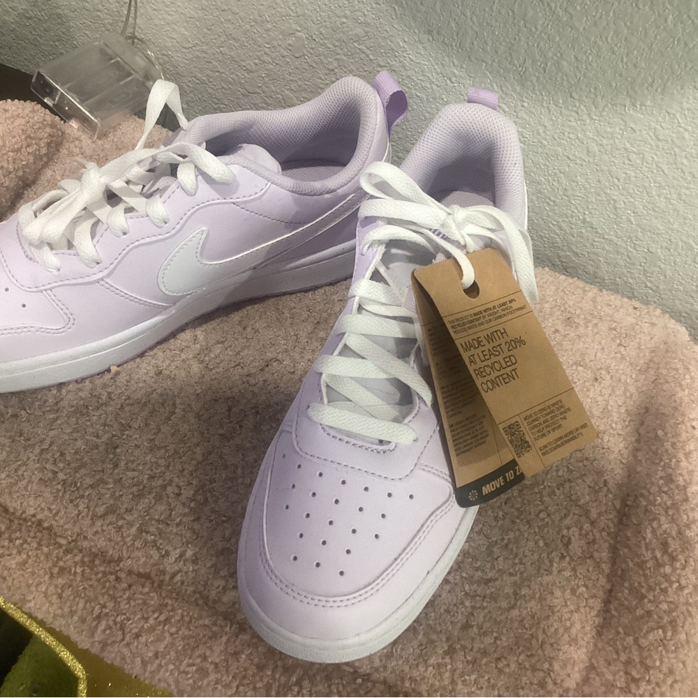 Nike Court  Borough Women's Athletic Shoes - Light Orchid and White NEVER WORN!